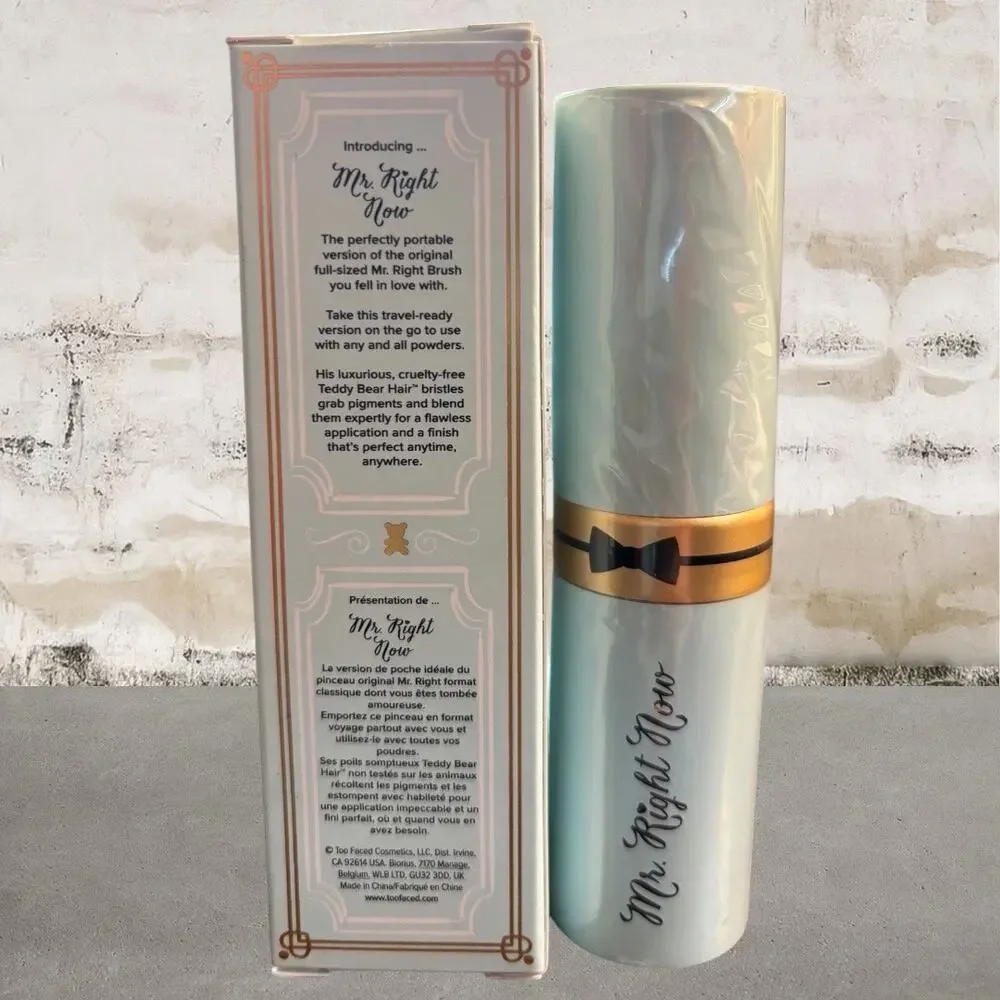Too Faced Mr. Right Now Perfectly Portable Powder Brush NIB